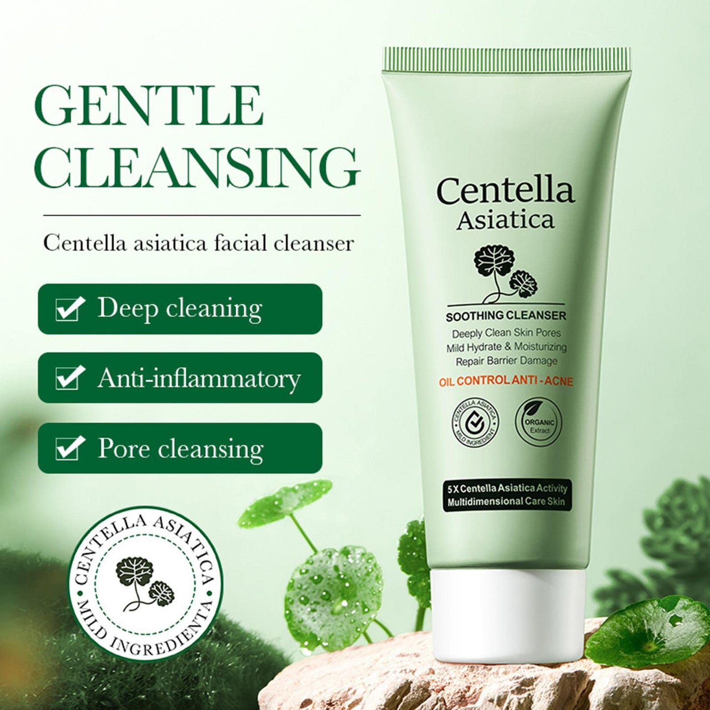 Kit x 5 Rutina Facial Centella Asiática | Tratamiento Para Arruguas y Anti-Edad - BIOAQUA