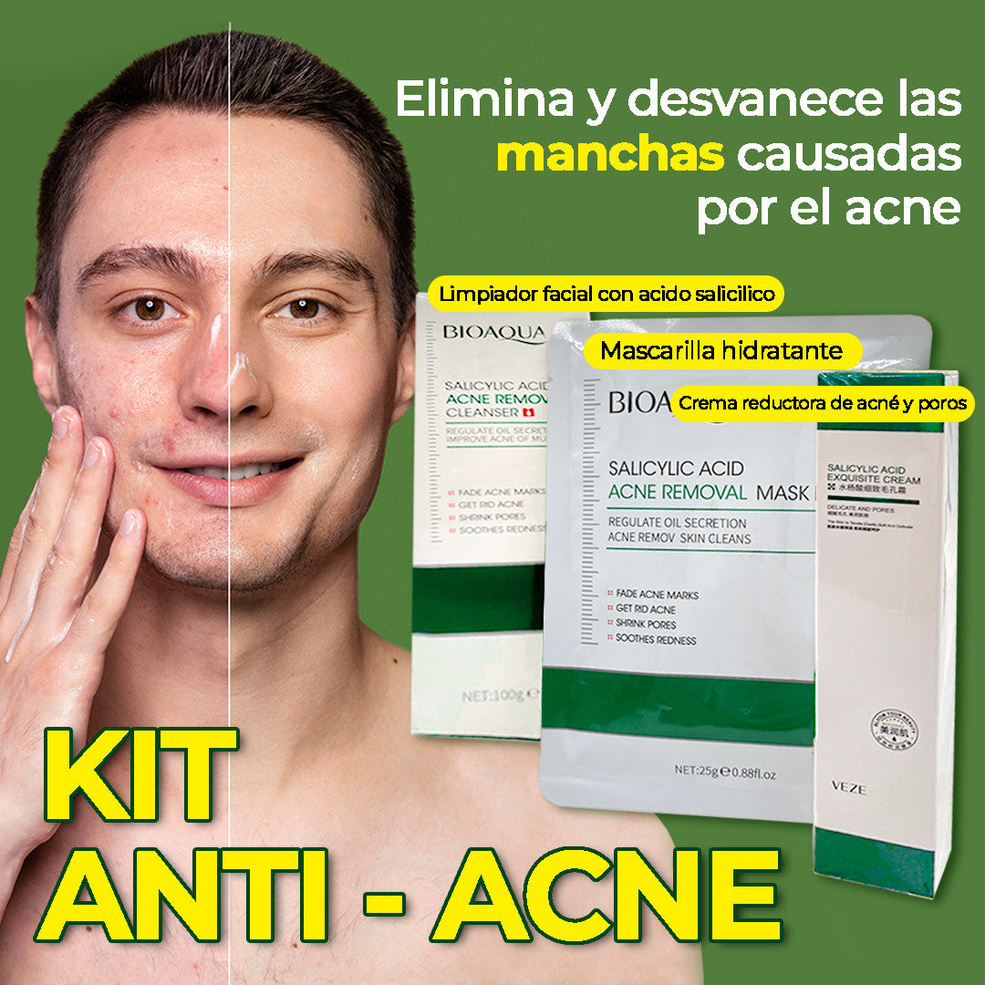 Kit/Combo x 3 Ácido Salicílico Anti-Acné | Tratamiento Facial Para El Acné - BIOAQUA