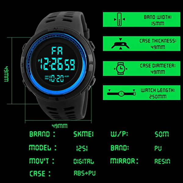BANGLIN Reloj Resistente al Agua 10 ATM 100m Luminoso Reloj Natación  Sumergible con Movimientos Digitales y Analógicos, Calendario : :  Moda